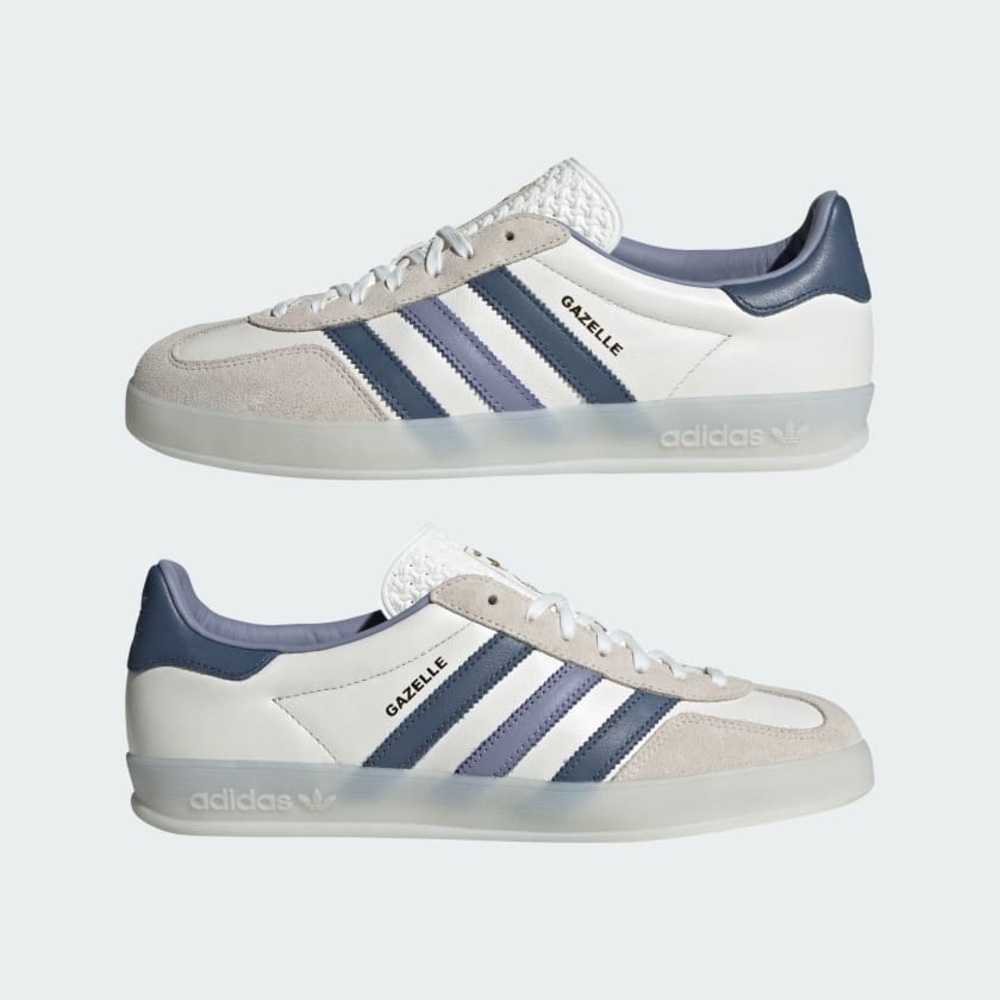NWT ADIDAS GAZELLE INDOOR WHITE LEATHER SNEAKER WOMENS 6.5 US